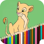 the lion coloring book android application logo